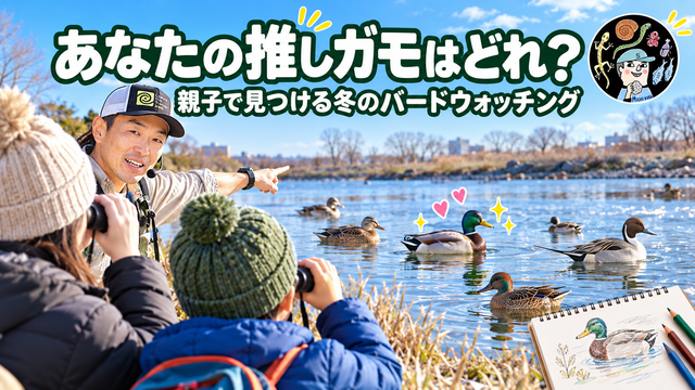 あなたの推しガモはどれ？ 親子で見つける冬のバードウォッチング｜多摩川BIRD FEEL